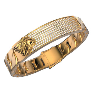 Pulsera Brazalete Barones León Circonias Plata 925 Chapado Pulsera Brazalete Barones León Circonias Plata 925 Chapado