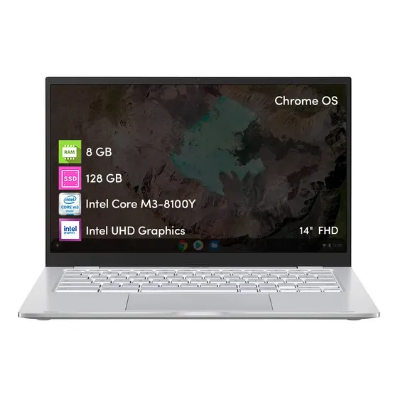 Notebook Chromebook Asus Intel Core 8gb 128gb Ssd 14' Fhd