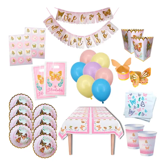 Kit Mesa Descartables + Deco Cumpleaños Vip Disney Oficial