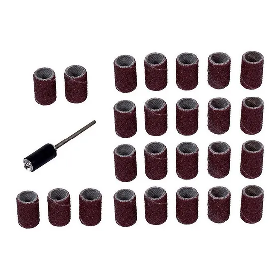 Juego 25 Bandas Lijado 1/4 + Vastago 1/8 Dremel Mototool