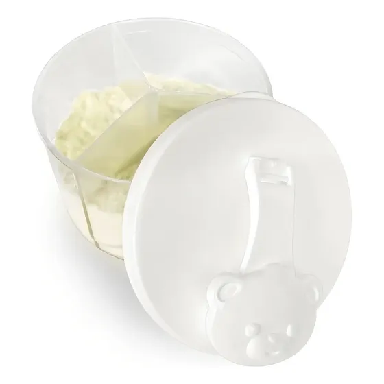 Pote Porta Leite em Pó 3 Divisórias 300ml Adoleta Bebê BPA Free