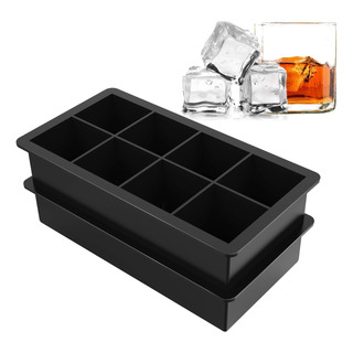 Bandejas Para Cubitos De Hielo, Moldes Cuadrados De Silicona Bandejas Para Cubitos De Hielo, Moldes Cuadrados De Silicona