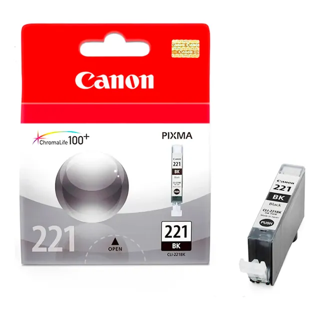 Tinta Canon Cli-221bk Color Negro 9ml 342 Paginas 2946b016