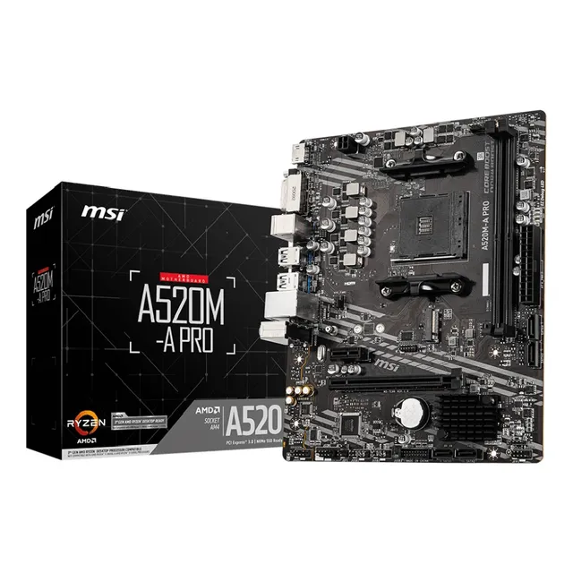 Tarjeta Madre Msi Micro Atx A520m-a Pro, S-am4 64gb Ddr4 Amd