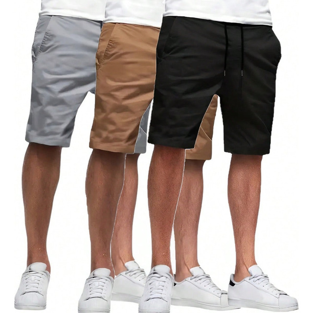 Kit 3 Bermuda Sarja Colorida Premium Masculino Diversa Cores Kit 3 Bermuda Sarja Colorida Premium Masculino Diversa Cores