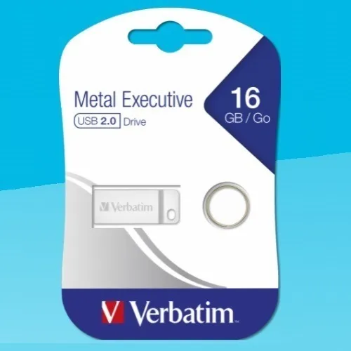 Memoria Verbatim 16gb Metal Executive Usb 2.0 Silver