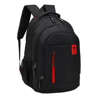 Mochila Preta Notebook Multifuncional Unissex Resistente Cor Preto Desenho Do Tecido Liso Mochila Preta Notebook Multifuncional Unissex Resistente Cor Preto Desenho Do Tecido Liso
