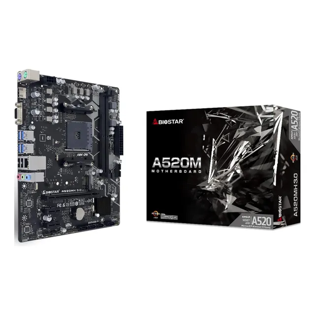 Tarjeta Madre Biostar A520mh 3.0 Am4 Ddr4 M.2 Micro Atx