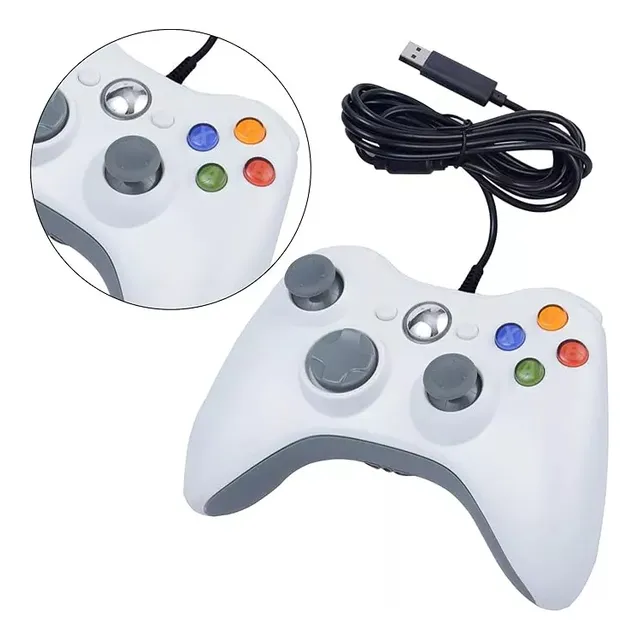 Control Alambrico Para Xbox 360 Y Pc Windows Gamepad