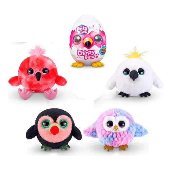 Peluche Pajaro Loco En Huevo Pets Alive Color Multicolor