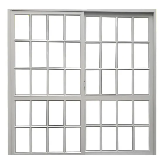 Ventanal Aluminio Blanco Vidrio Repartido Corrediza  150x200