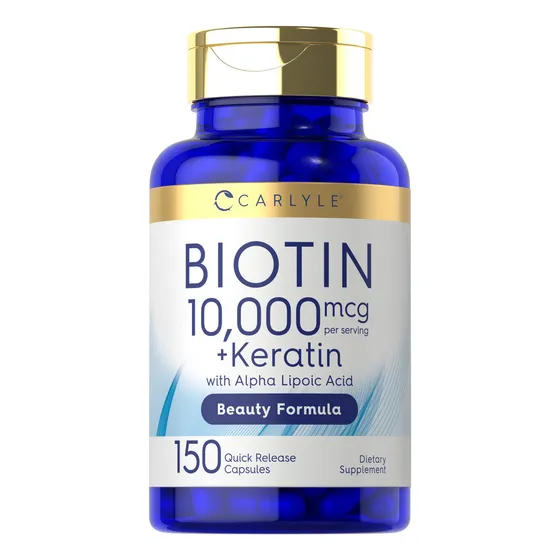Suplemento Carlyle Biotina De 10000 Mcg 150 Cápsulas Con Que