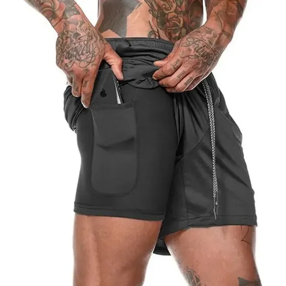 Short Deportivo Caballero Con Licra Incluida Gym