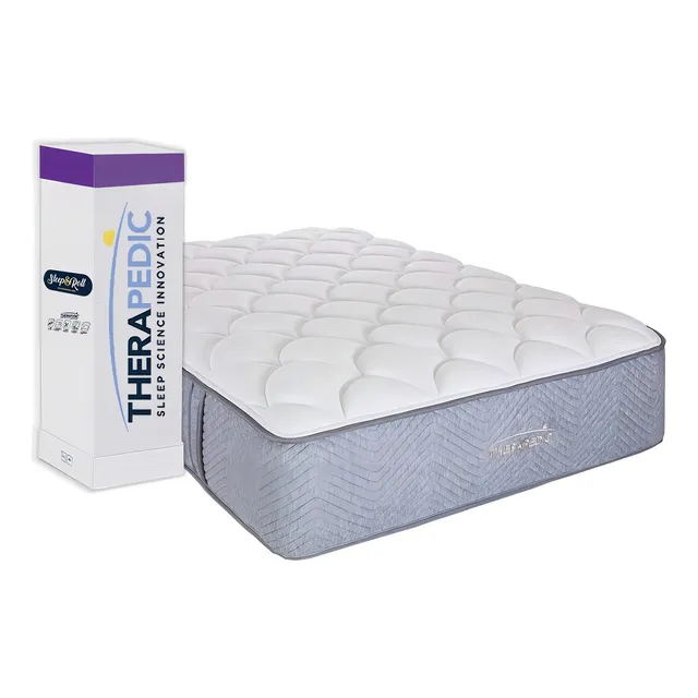 Colchón Matrimonial Resorte Therapedic Roll Regent 35cmsuave Color Beige
