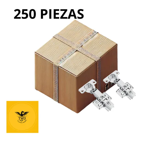 Caja De Bisagra Bidimencional Recta Two Con 250 Piezas. Pack De Bisagras Con 125 Pares De Bisagras
