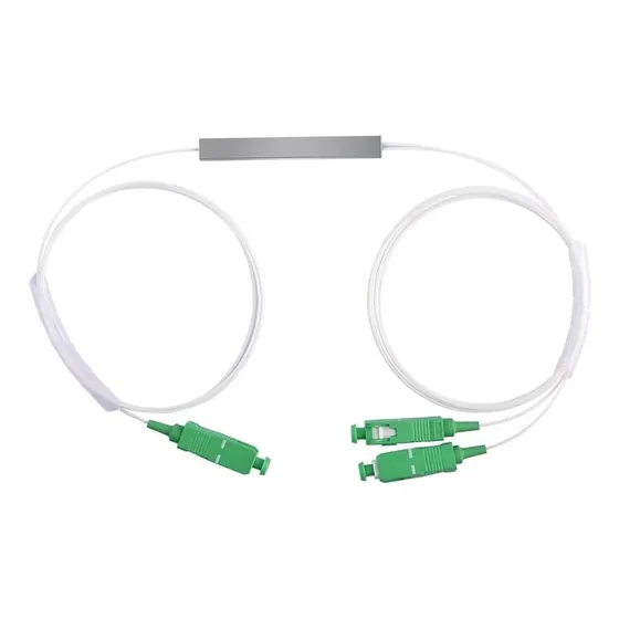 Splitter Desbalanceado Plc 1x2 Conectores Sc Apc Fibra Ópt