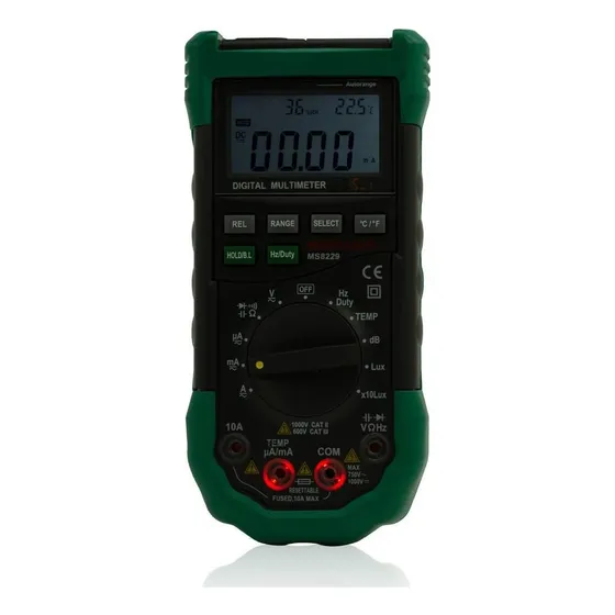 Mastech Msin1 Auto Range Digital Multímetro Lux Nivel De