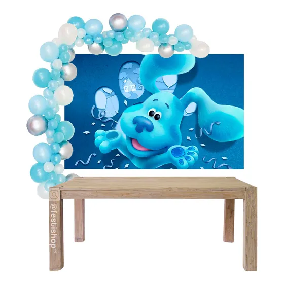 Fondo De Tela Decoración Mesa De Cumple Las Pistas De Blue 