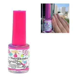 Base Nutri Bomba Esmalte Fortalece Unha Fina Fraca Manicure Cor Natural Base Nutri Bomba Esmalte Fortalece Unha Fina Fraca Manicure Cor Natural