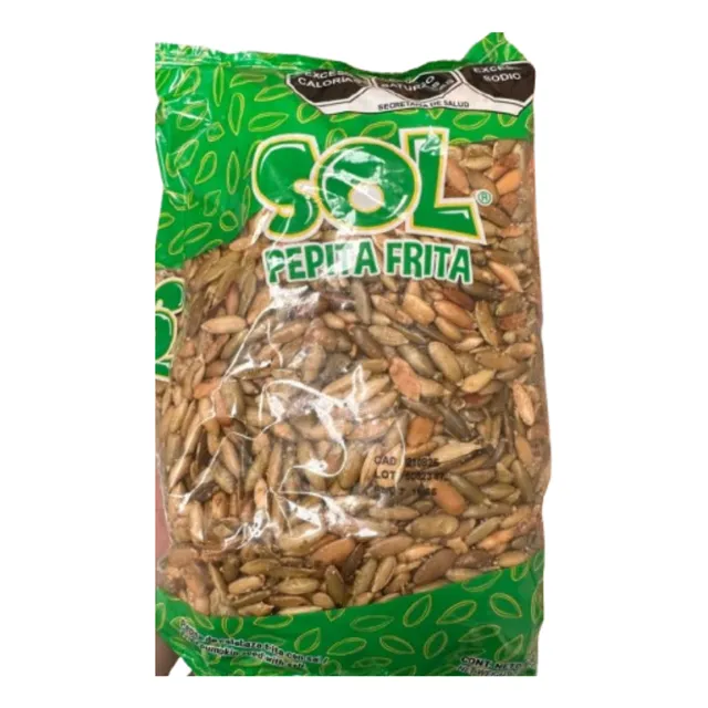 Pepitas De Calabaza Fritas Con Sal Botanas Sol Snacks 800 G