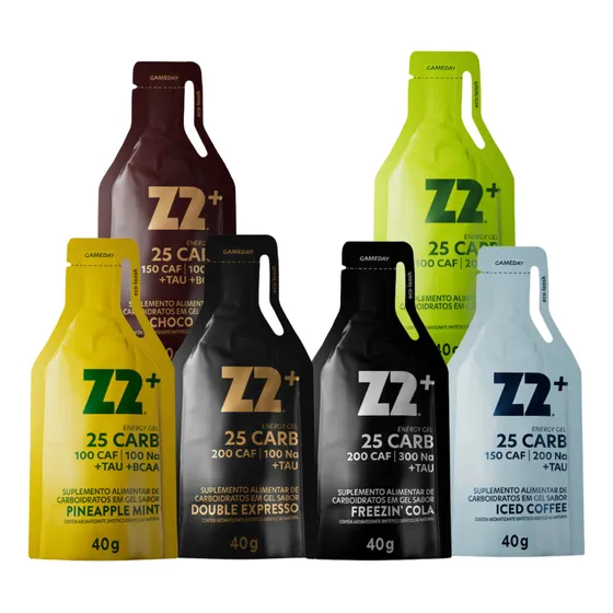 Energy Gel Z2+ Gameday Sabores Sortidos Box 5 Unidades De40g