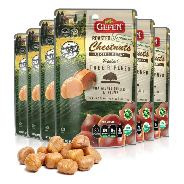 Gefen Castanas Naturales Asadas Y Listas Para Comer