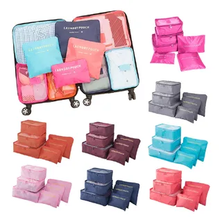 Organizador De Malas Para Viagem - Kit 6 Peças- Travel Envio Organizador De Malas Para Viagem - Kit 6 Peças- Travel Envio