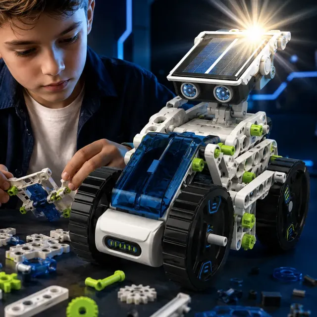 Robô solar educativo de 208 peças