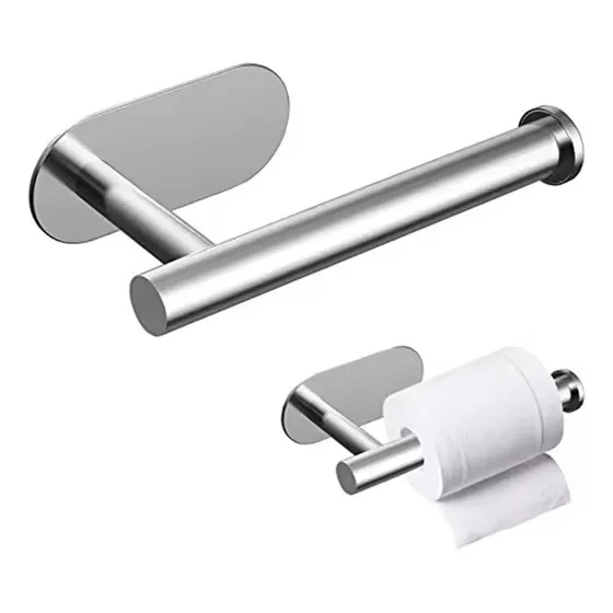 Suporte Papel Higiênico Parede Aço Inox Sem Furo 3m Premium