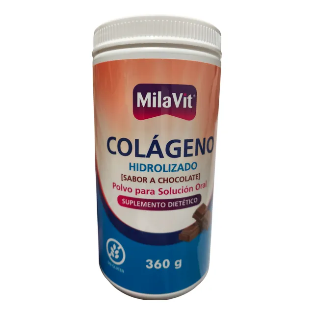 Colageno Hidrolizado Milavit Sabor Chocolate 360g Chocolate
