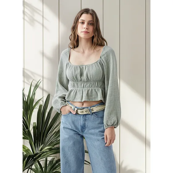 Blusa Americanino 612e000 Verde Mili