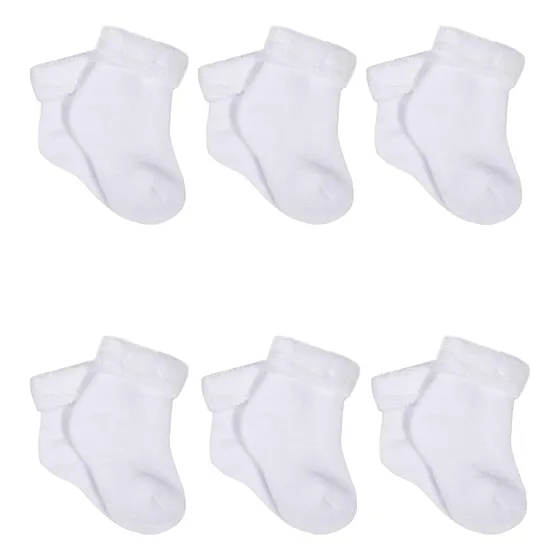 Calcetines Gerber Para Bebés Y Niñas De 0 A 3 Meses, 6 Pares