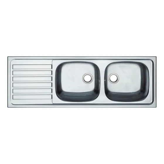 Tarja Fregadero Teka Doble + Escurridor Acero Inoxidable