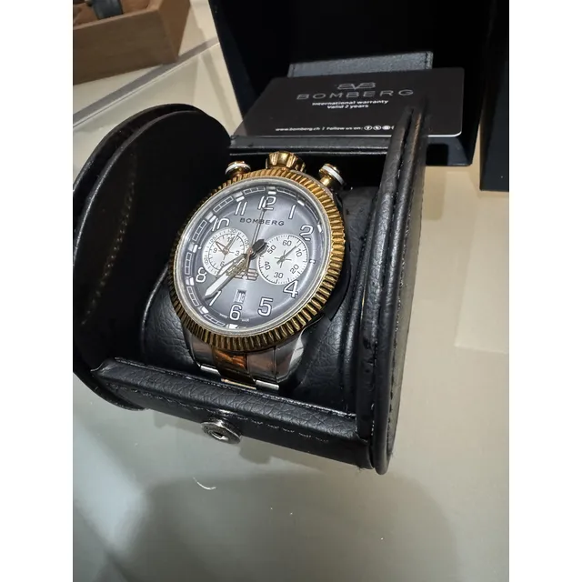 Reloj Bomberg Plateado Dorado Gris