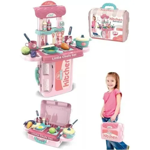 Cocinita Cocina De Juguete 3 En 1 Para  Niñas Maletica