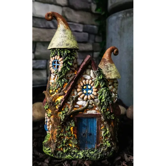 Gift Jardin Hada Encantado Luz Led Acogedora Casa Piedra 2