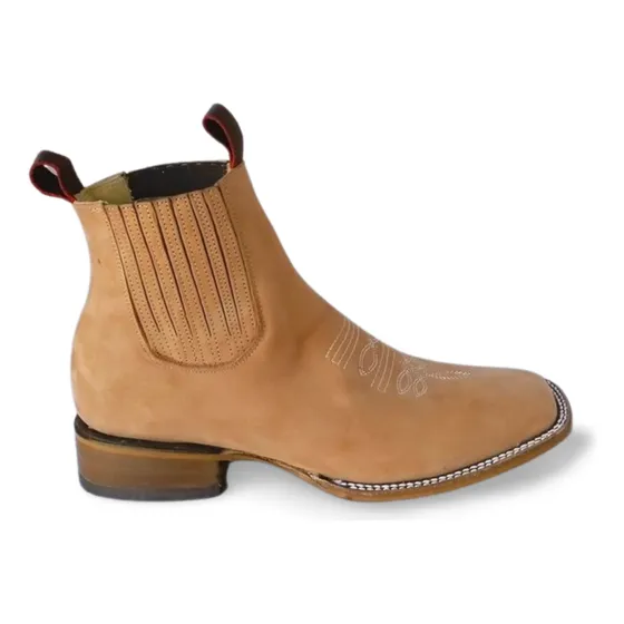 Botines Vaqueros Con Grabado En Color Negro Unisex Marca Ton
