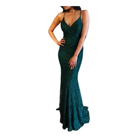Shein Vestido De Tirantes De Muslo Con Abertura Con Encaje