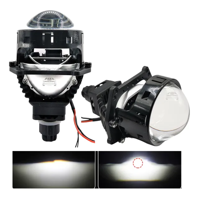 Kit Focos Led Lupas Proyectores 3 PLG Faro Alta Baja 65w