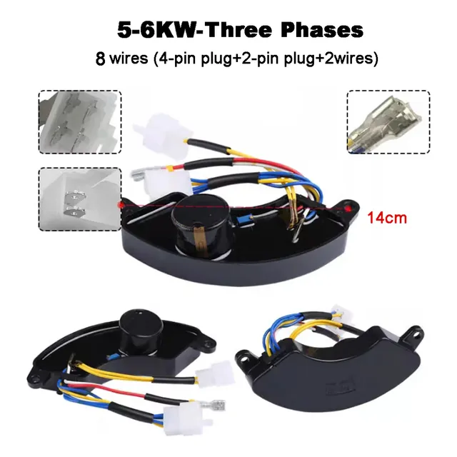 Avr Para Generador 6.5 Kw A Trifasico 8 Cables 400v -470uf
