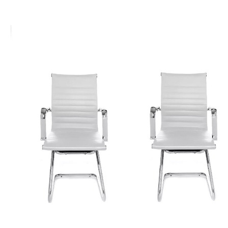 Silla De Escritorio Eke Life Home Yx-9014 Ergonómica Blanca Con Tapizado De Cuero Sintético X 2 Unidades Silla De Escritorio Eke Life Home Yx-9014 Ergonómica Blanca Con Tapizado De Cuero Sintético X 2 Unidades