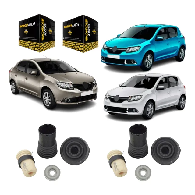 2 Kits Reparo Amortecedor Dianteiro Axios Para Sandero Logan