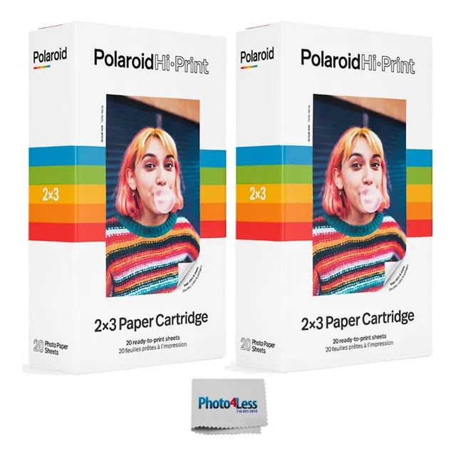Cartucho De Papel Para Impresora Polaroid Hi-print 2x3 Con 2