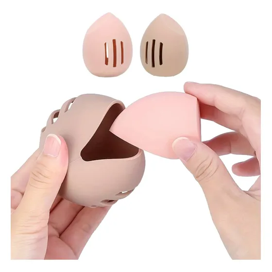 Estuche Porta Esponja De Maquillaje Organizador Viaje Makeup