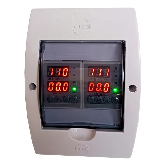 Kit 2 Protectores Digital De Voltaje Para Casa + Tablero 60a