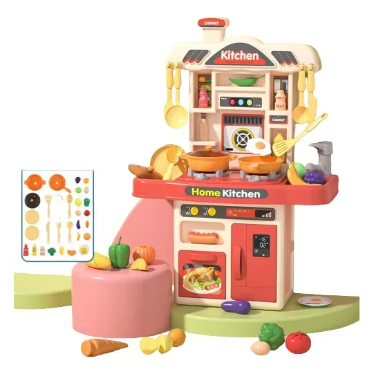 Cocinita Infantil Para Niñas Luz, Sonido Y Agua Color Rosa