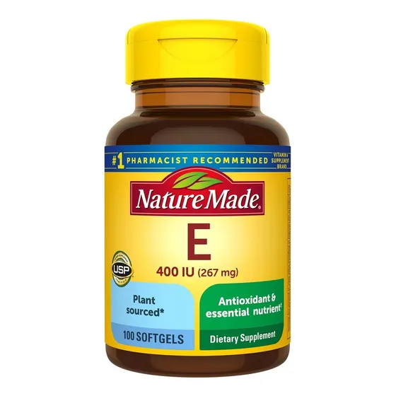 Nature Made Vitamina E 267 Mg 400 Ui (d-alpha) 100 Softgels Sabor Sin Sabor Es Un Nutriente Esencial Que Ayuda A Neutralizar Los Radicales Libres En El Cuerpo Y Apoya Un Sistema Inmunológico Saludable