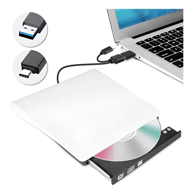 Grabadora Dvd, Lector De Cd Externo Usb 3.0+ Type C Quemado