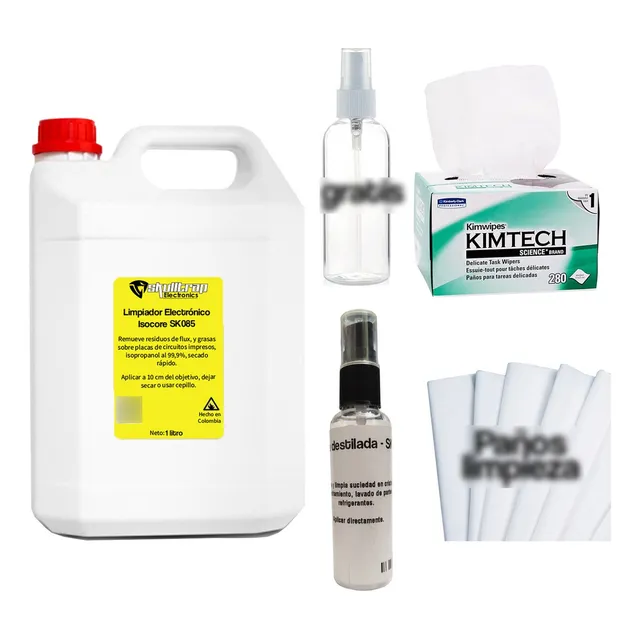  Alcohol Isopropílico Limpiador 1 Litro Sktp+ Agua Destilada