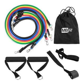 Kit 05 Elásticos Extensor Tube Exercício Funcional Academia Kit 05 Elásticos Extensor Tube Exercício Funcional Academia